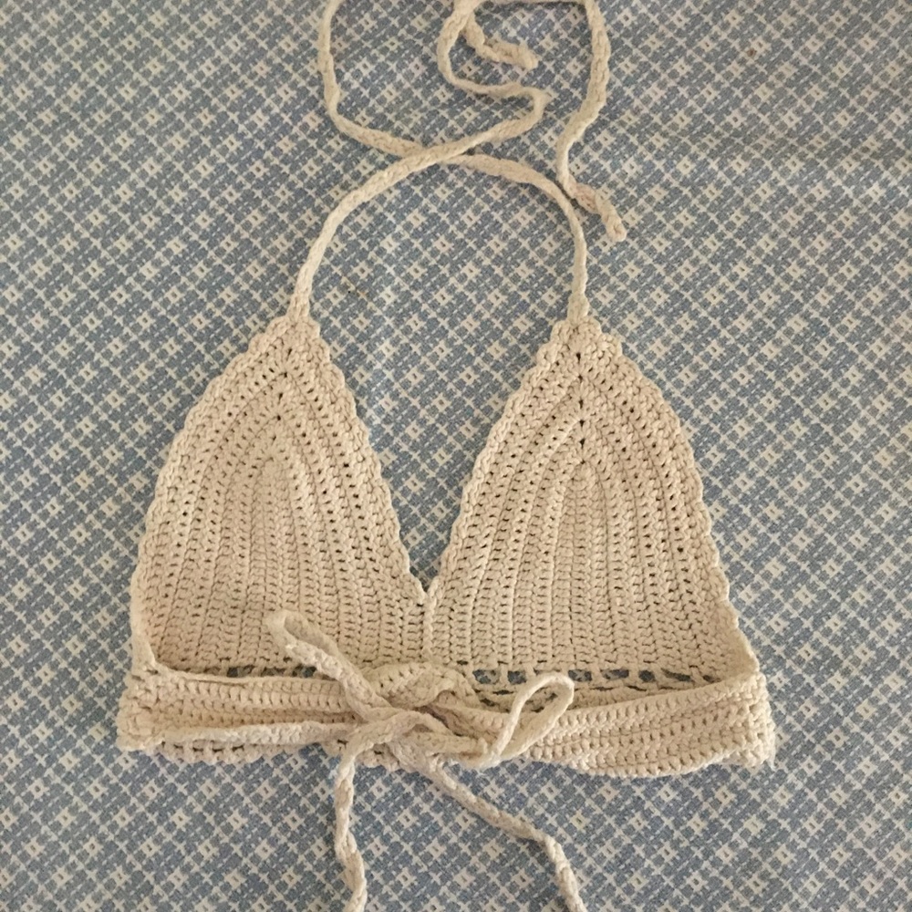 Crochet halter top.